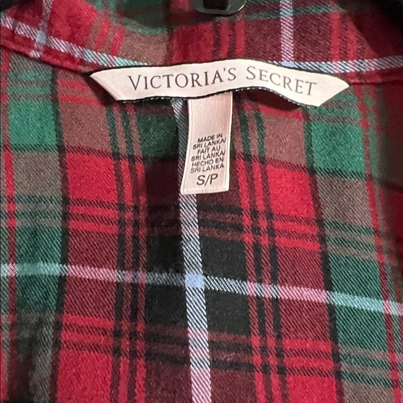 Victoria's Secret Red and Green Plaid Shirt - Picture 3 of 3